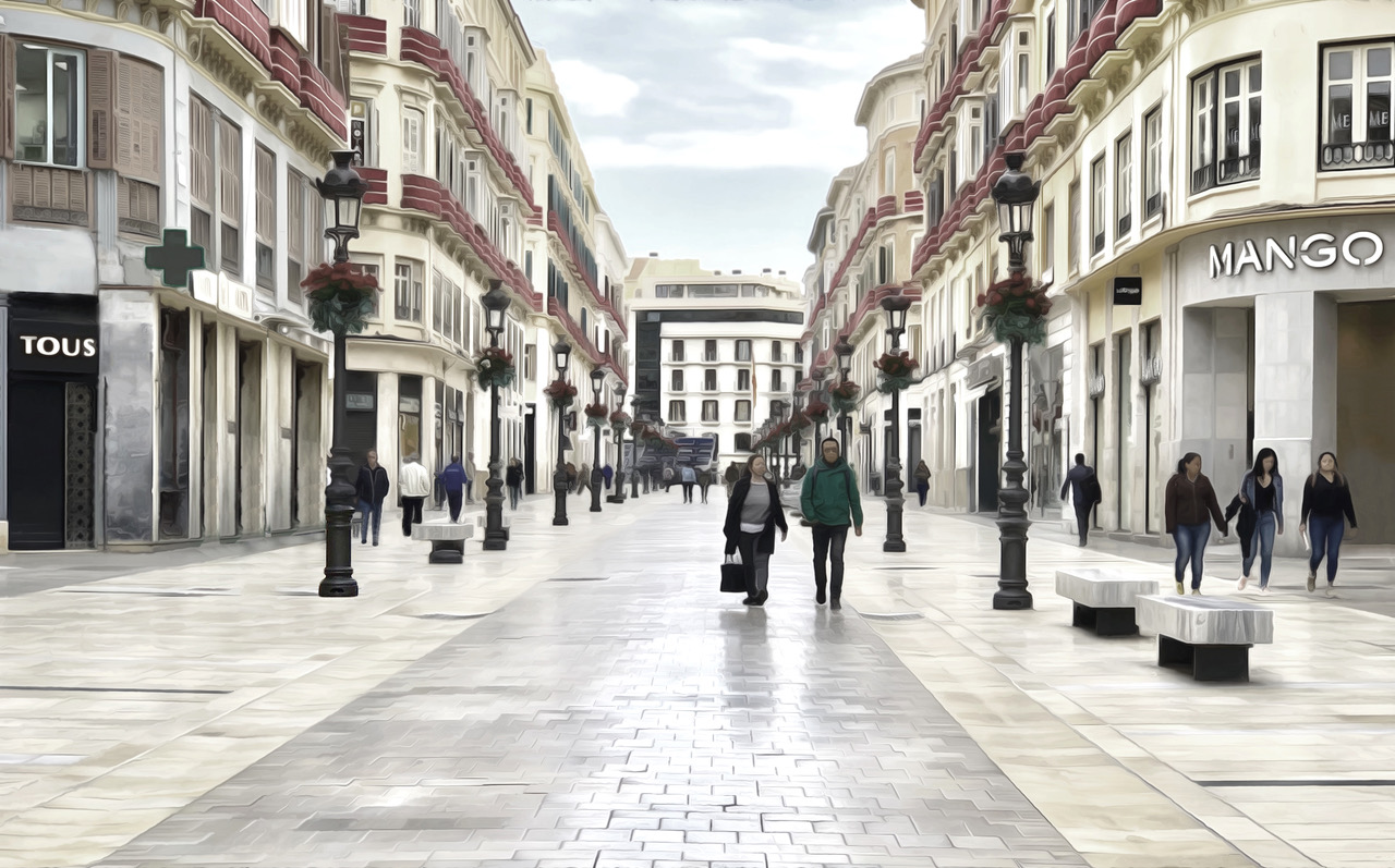 Locales comerciales en la calle Larios de Málaga